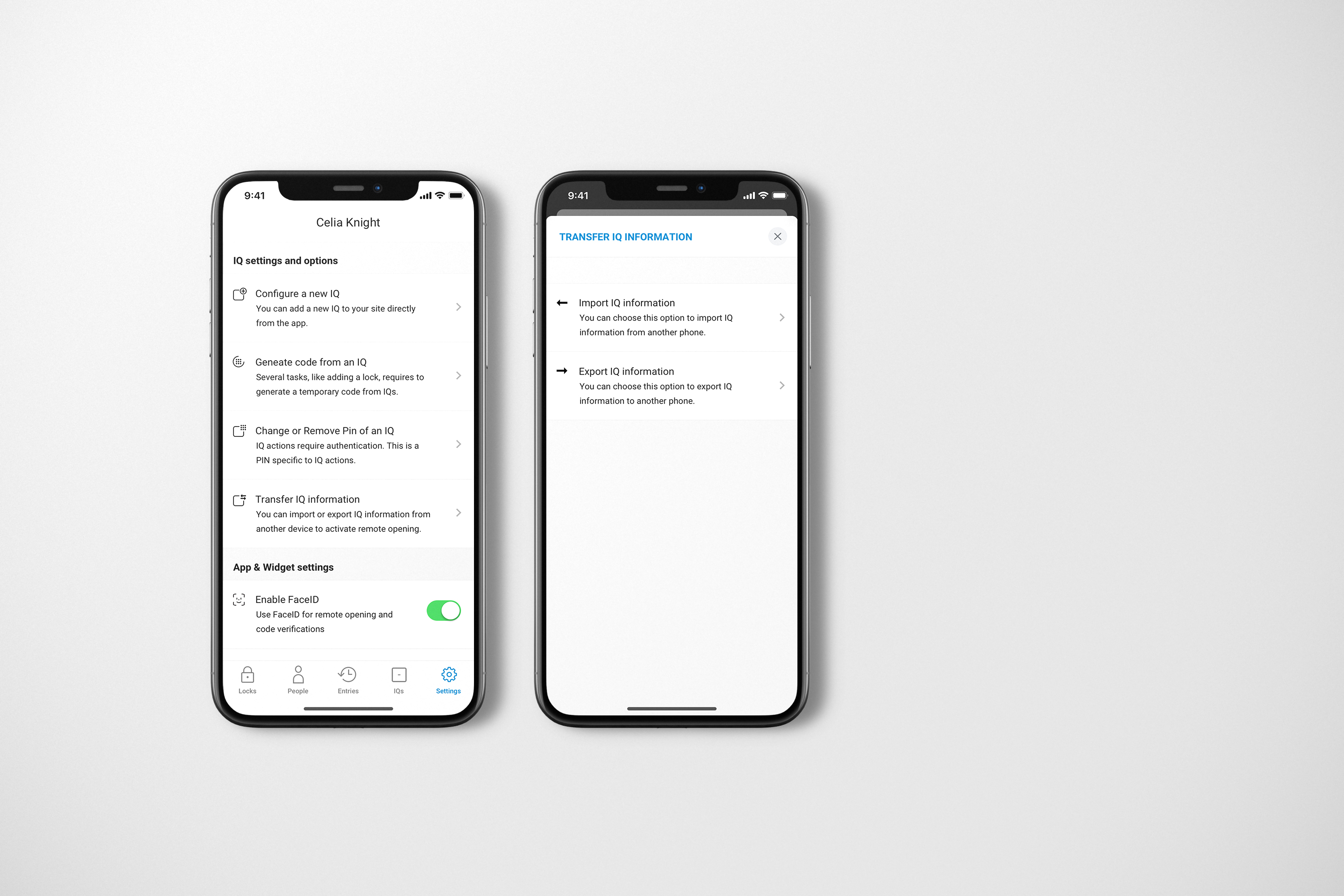 Transfer activated IQs to another device easily with the latest SALTO KS app release