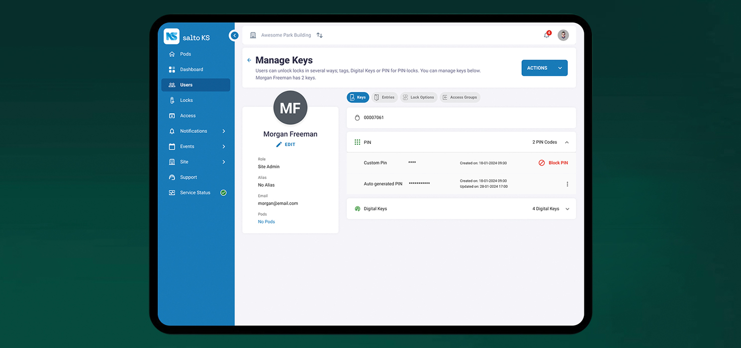Enable smarter, secure access with Salto’s PIN code solutions