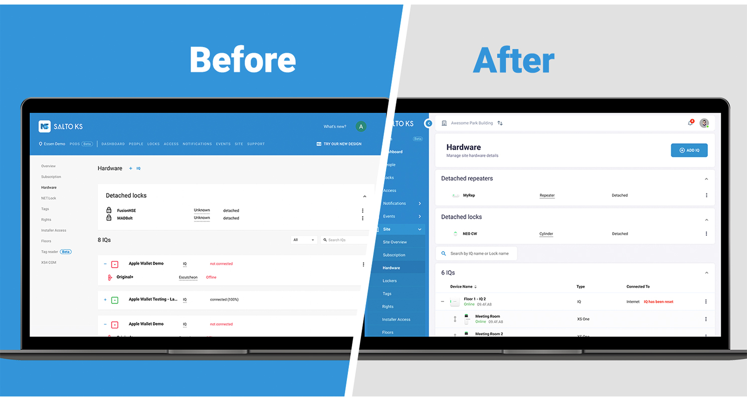 The Improved SALTO KS Web App: Pod, Site, and Events