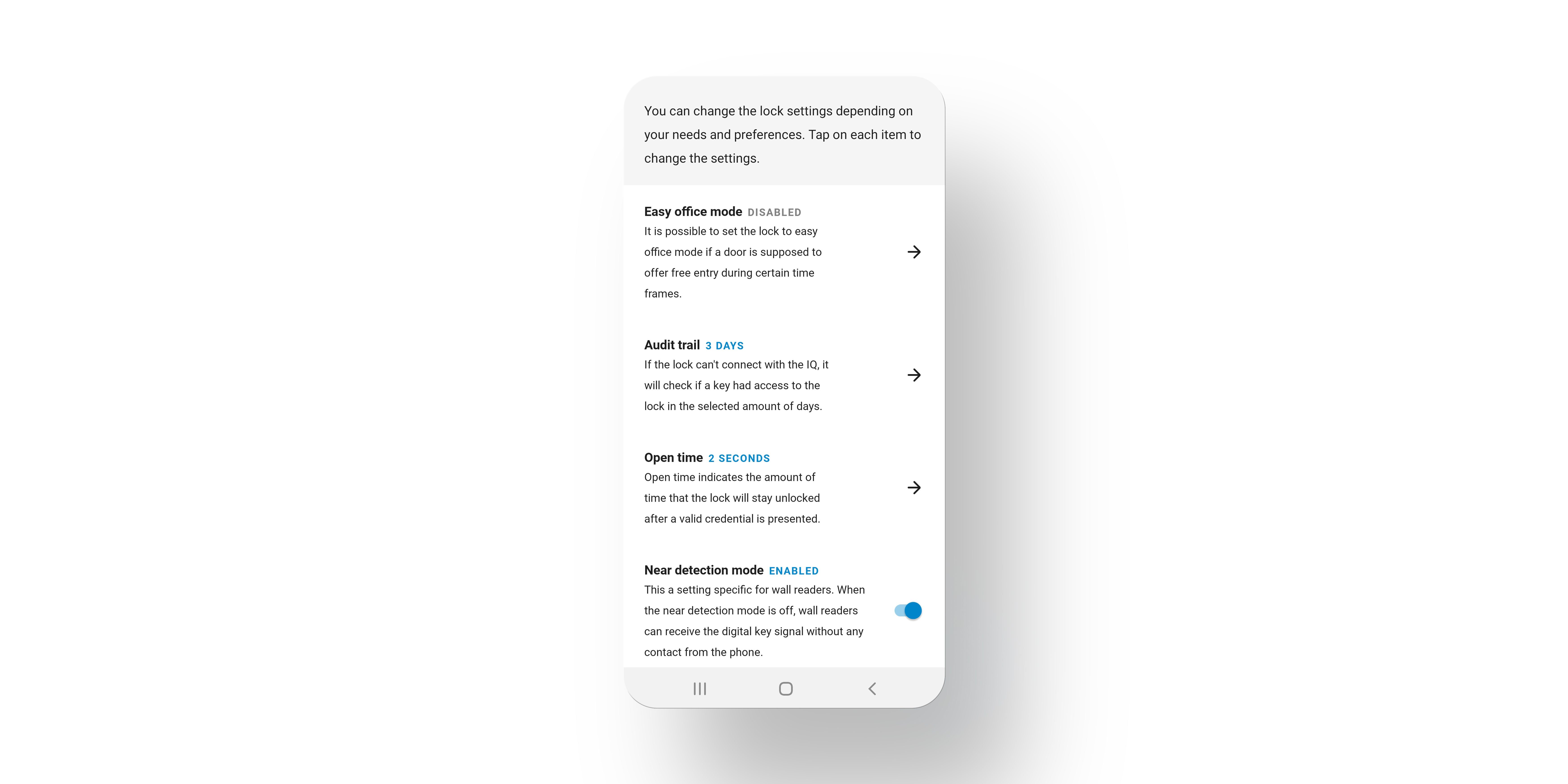 SALTO KS feature: Near Detection Mode