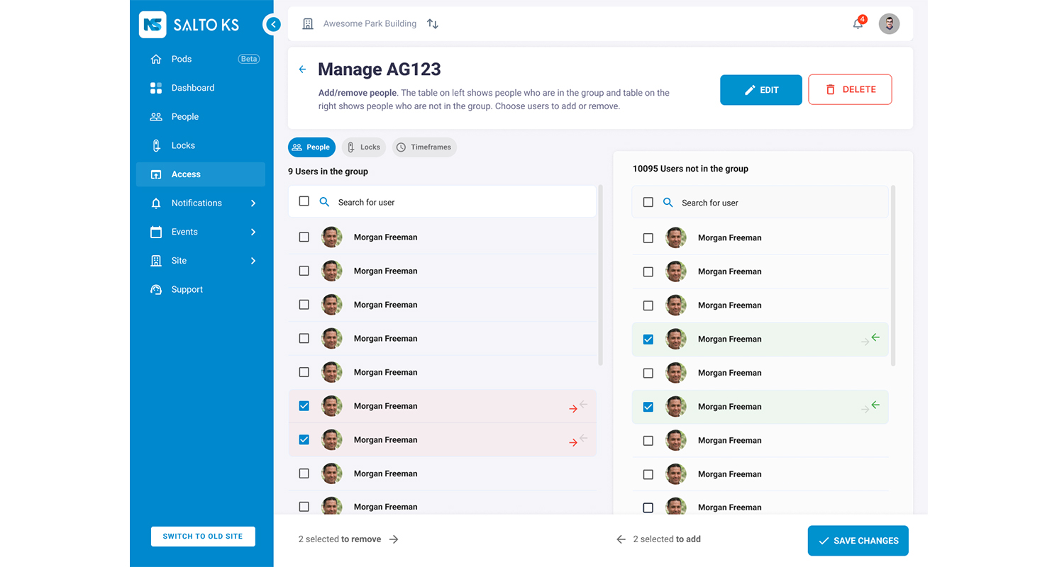 The Improved SALTO KS Web App: Locks, People & Access Groups