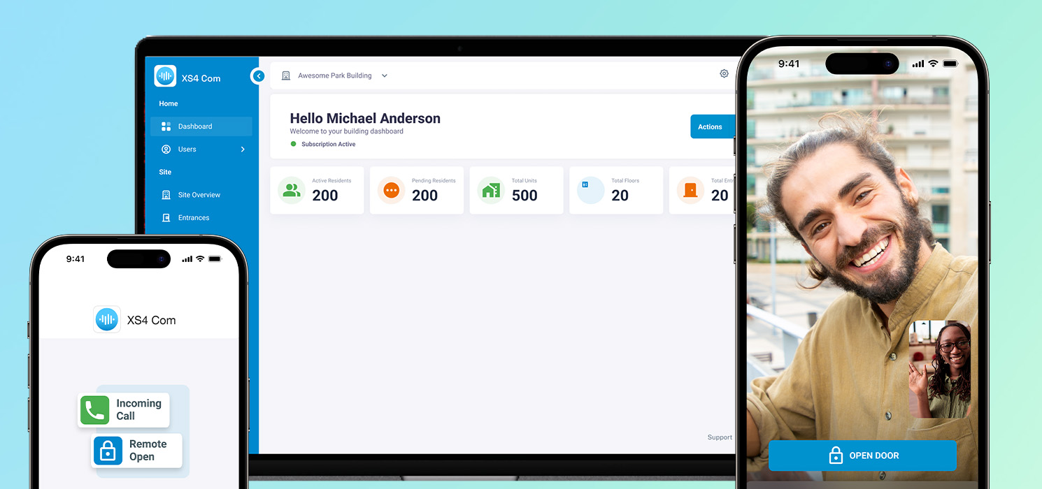 XS4 Com. Door intercom access control solution