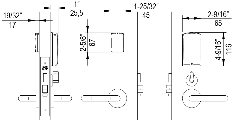 Ælement - ANSI Technical Drawing