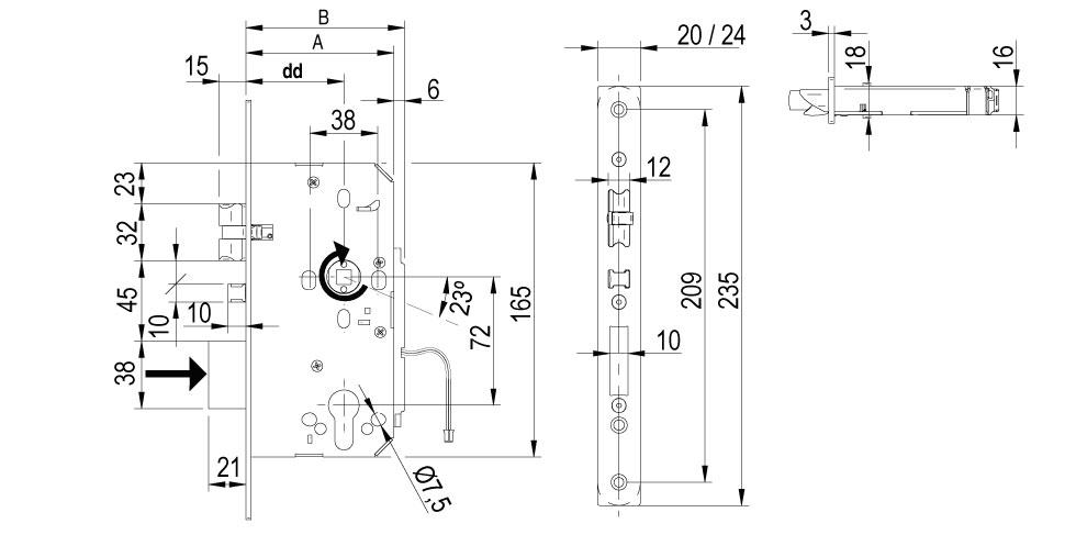 lssa❣️ XS4 LE7S - European Mortise Lock | Salto Systems