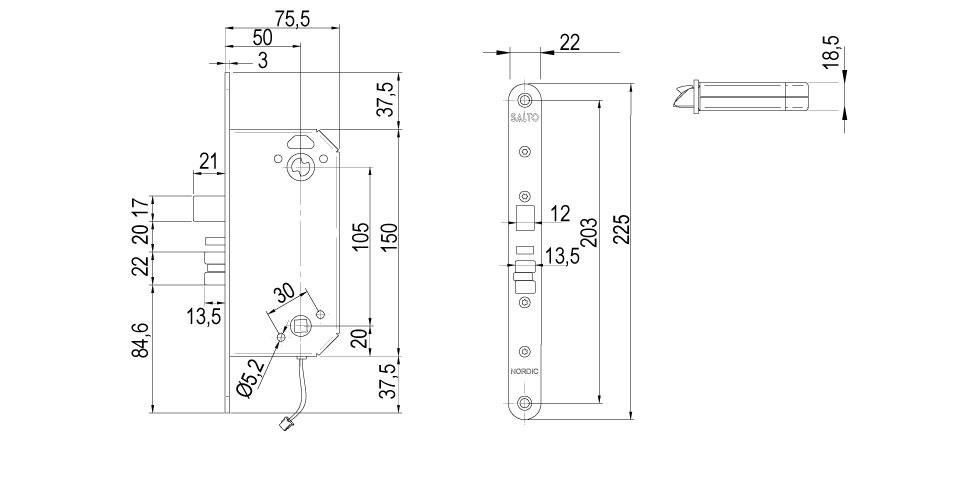 XS4 LS5N - Scandinavian Mortise Lock | Salto Systems